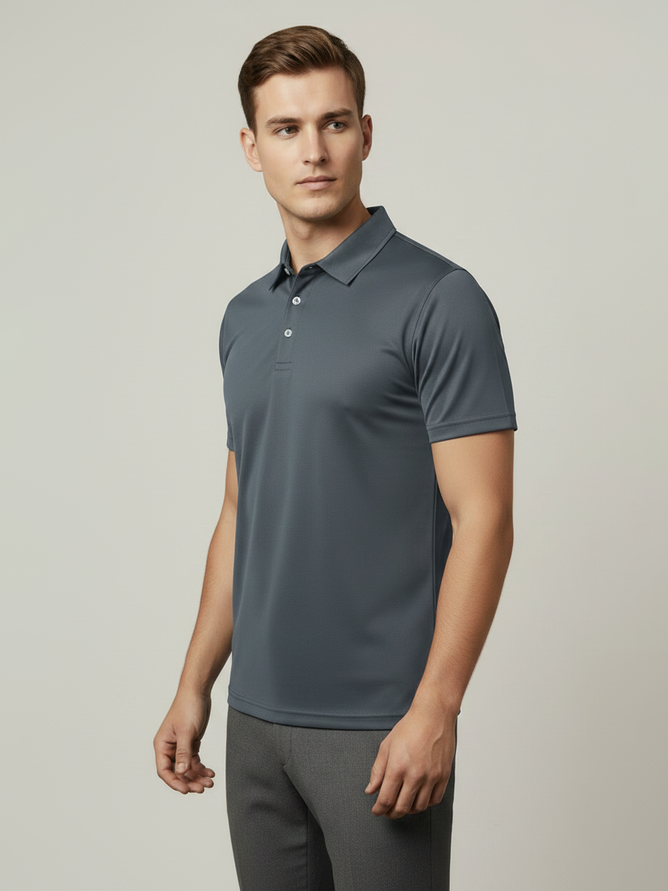 Rawgear Summer Dry Fit Polo Shirt For Men-Grey-BE9893