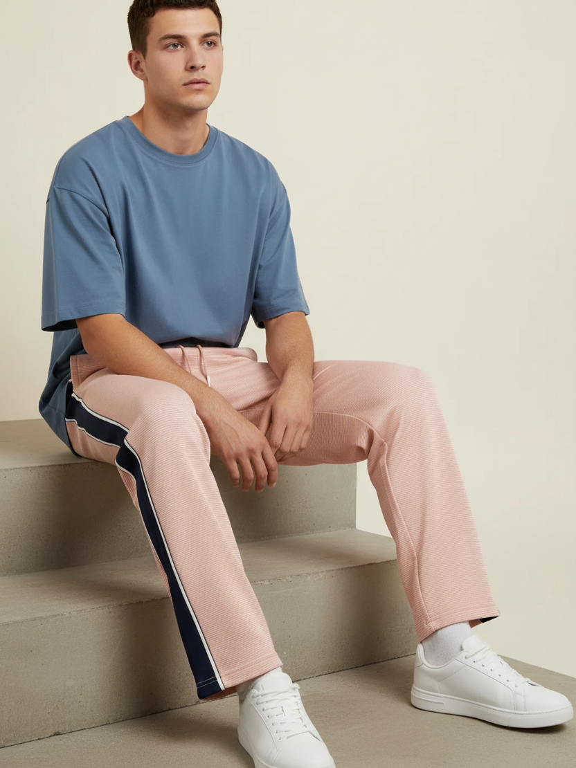 Stylish Regular Fit Summer Trouser For Men-Peach-NST35