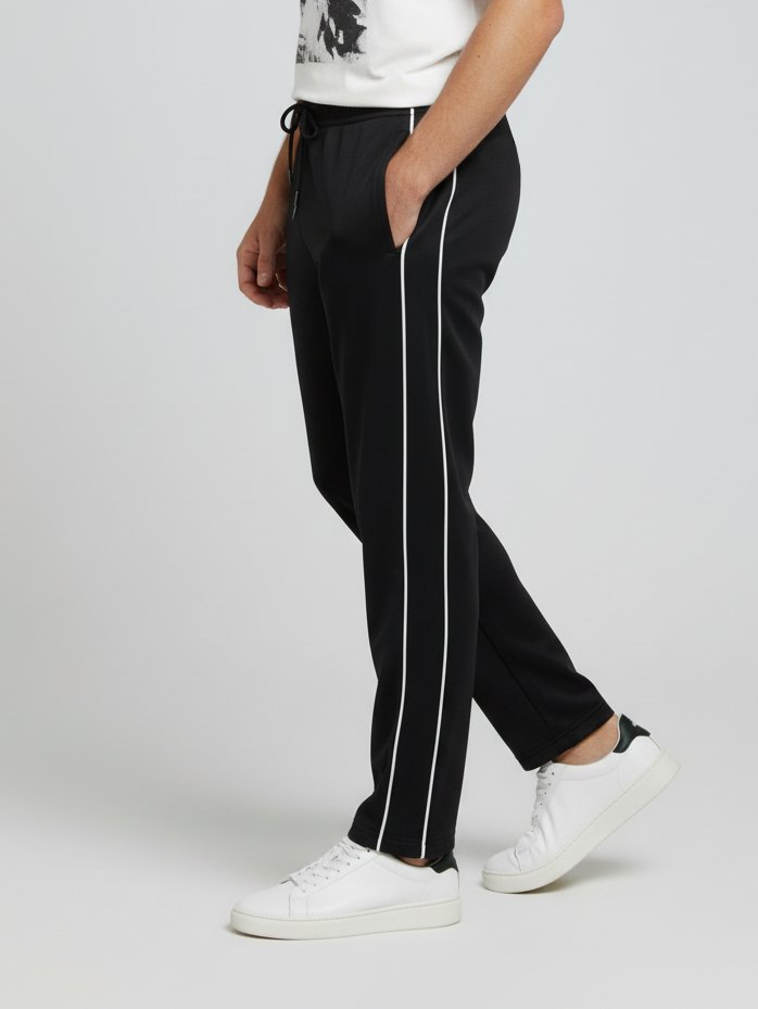 Stylish Slim Fit Fleece Winter Trouser For Men-Black-NST17