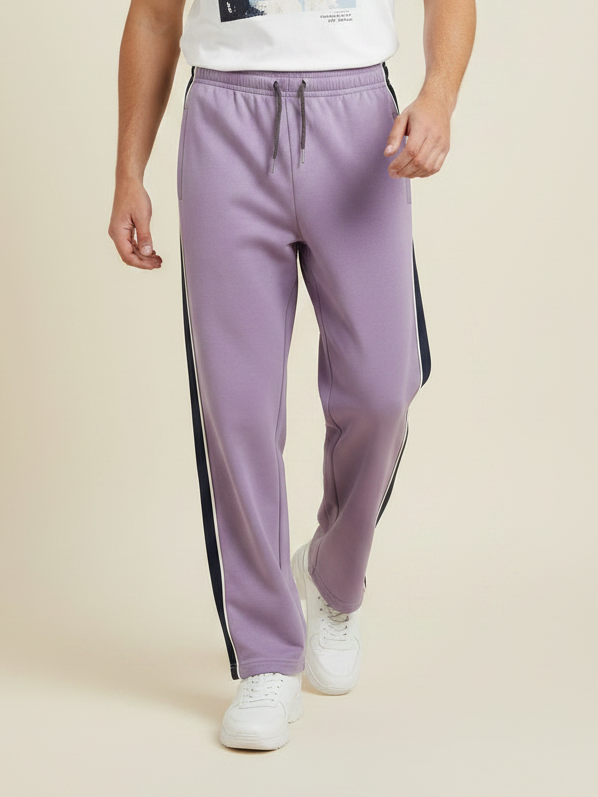 Stylish Regular Fit Single Jersey Summer Trouser For Men-Light Purple-NST19