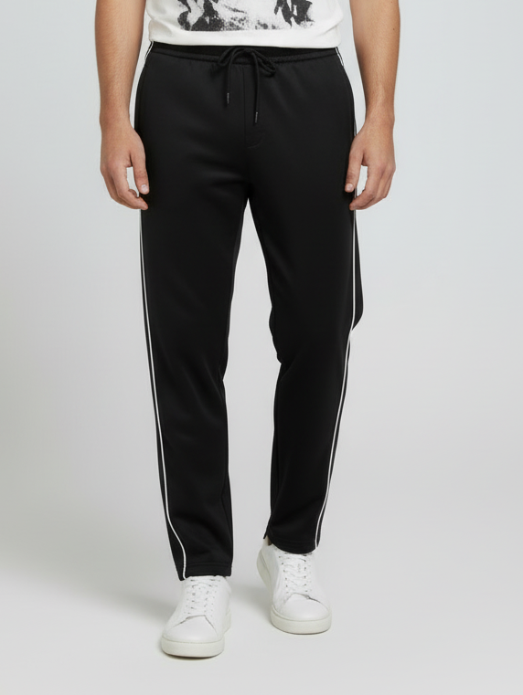 Stylish Slim Fit Fleece Winter Trouser For Men-Black-NST17