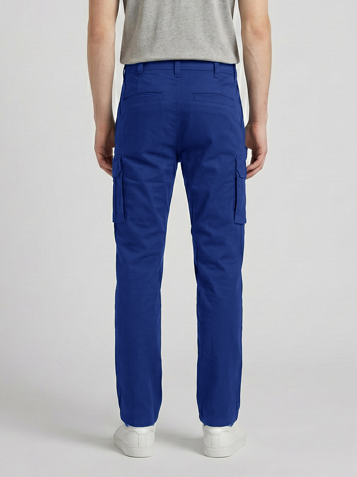 Royal Blue Cargo Trouser For Men-BE0469