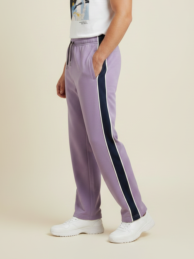 Stylish Regular Fit Single Jersey Summer Trouser For Men-Light Purple-NST19