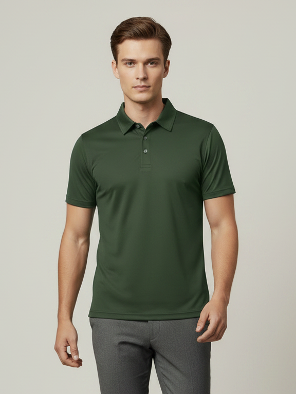 Rawgear Summer Dry Fit Polo Shirt For Men-Olive Green-BE9494