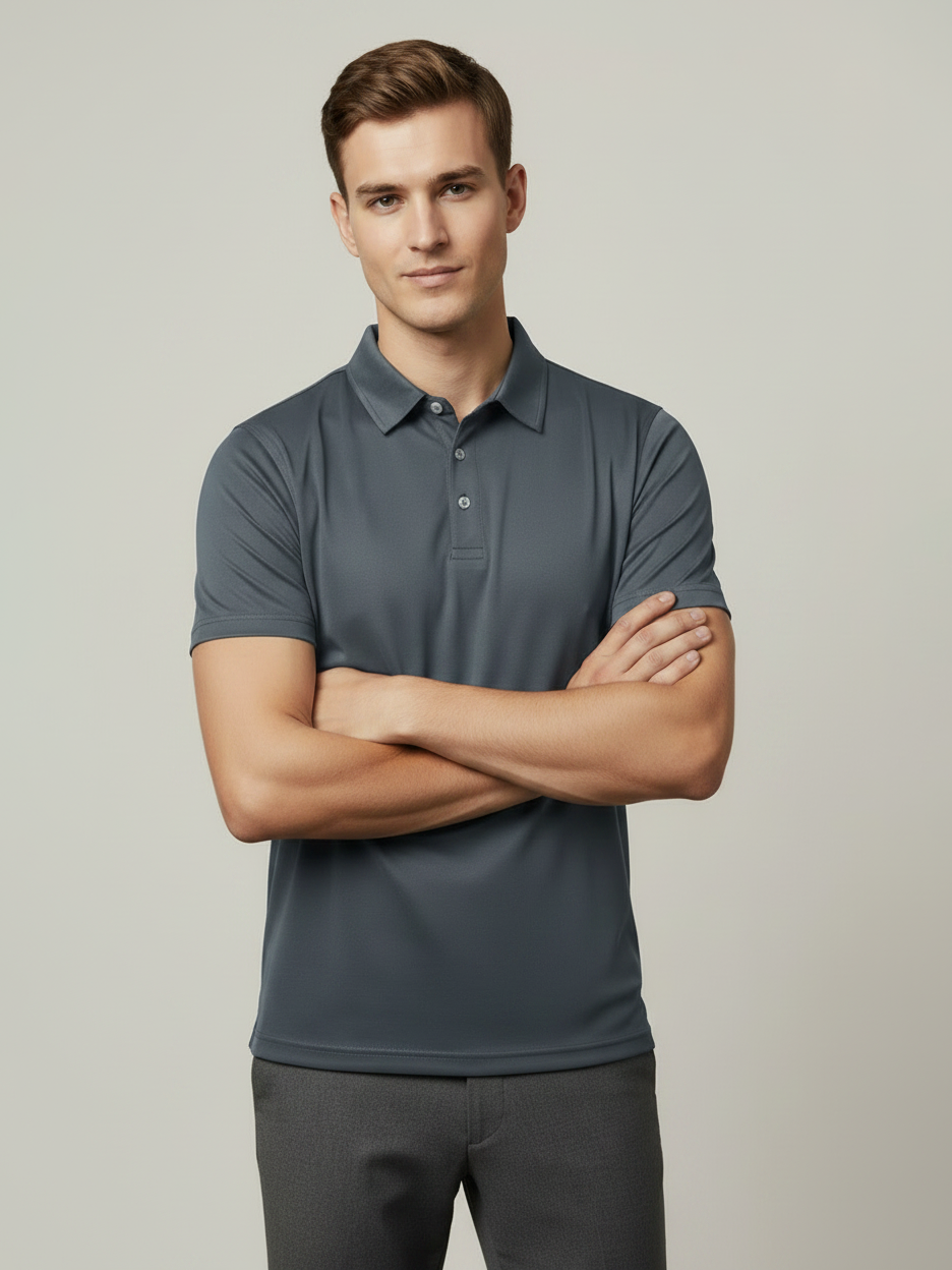 Rawgear Summer Dry Fit Polo Shirt For Men-Grey-BE9893
