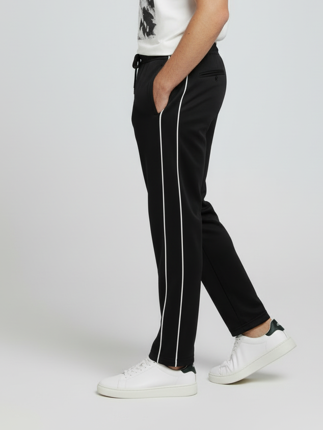 Stylish Slim Fit Fleece Winter Trouser For Men-Black-NST17