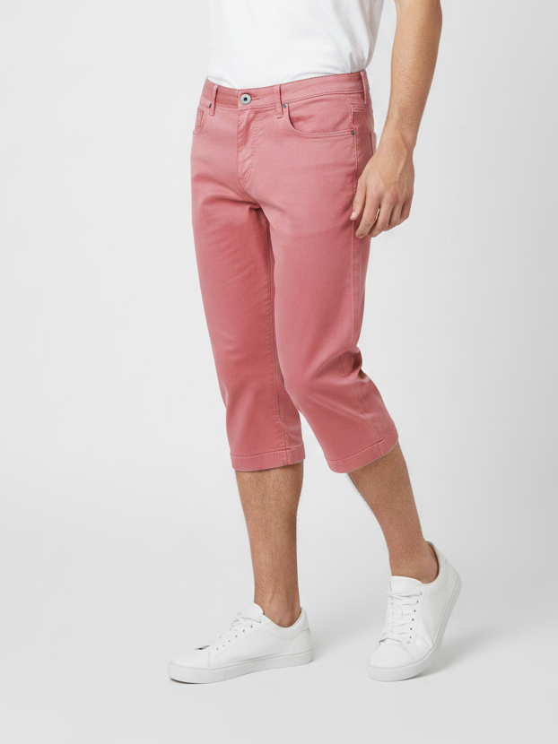 Stylish Cotton 3 Quarter Short For Men-Pink-BE4677