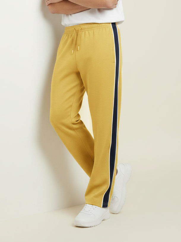 Stylish Regular Fit Summer Trouser For Men-Yellow-NST49
