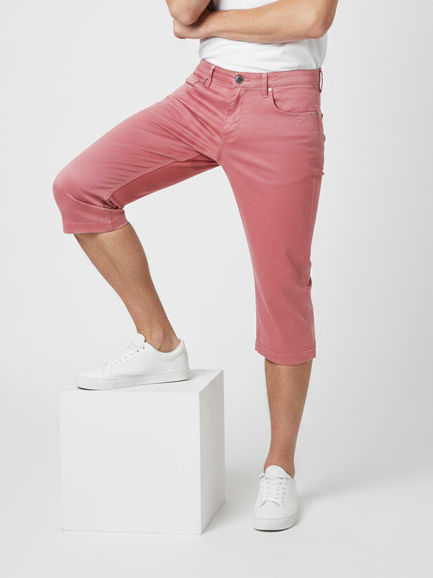 Stylish Cotton 3 Quarter Short For Men-Pink-BE4677