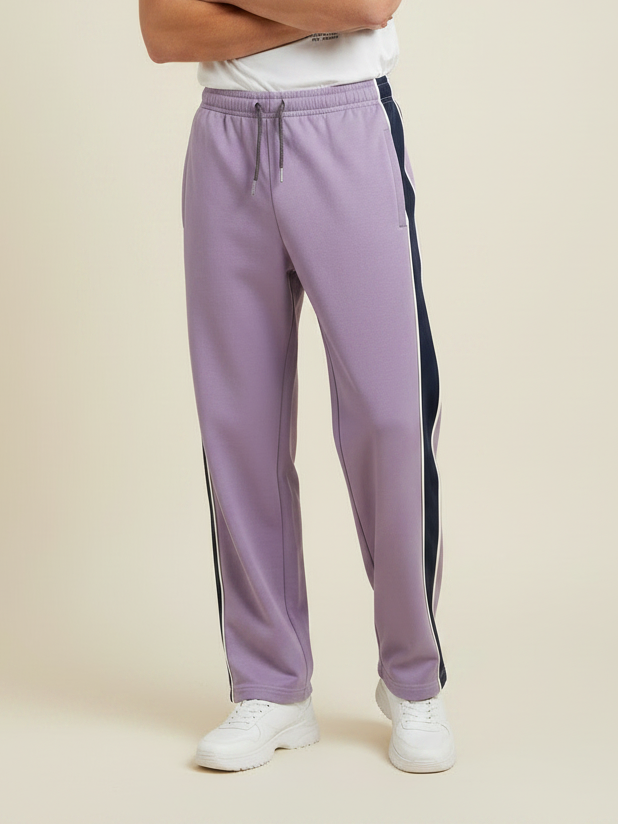 Stylish Regular Fit Single Jersey Summer Trouser For Men-Light Purple-NST19