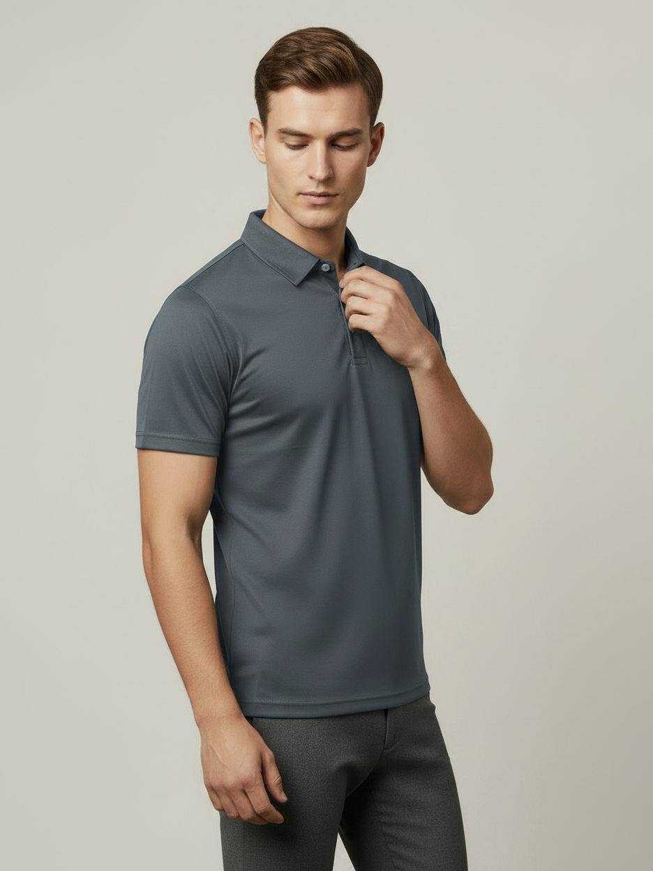 Rawgear Summer Dry Fit Polo Shirt For Men-Grey-BE9893