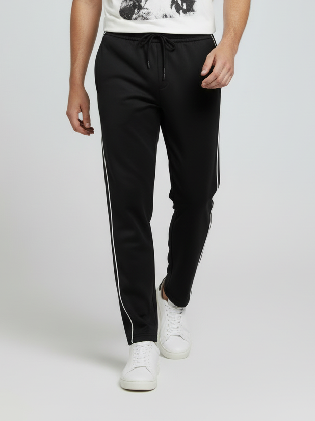 Stylish Slim Fit Fleece Winter Trouser For Men-Black-NST17