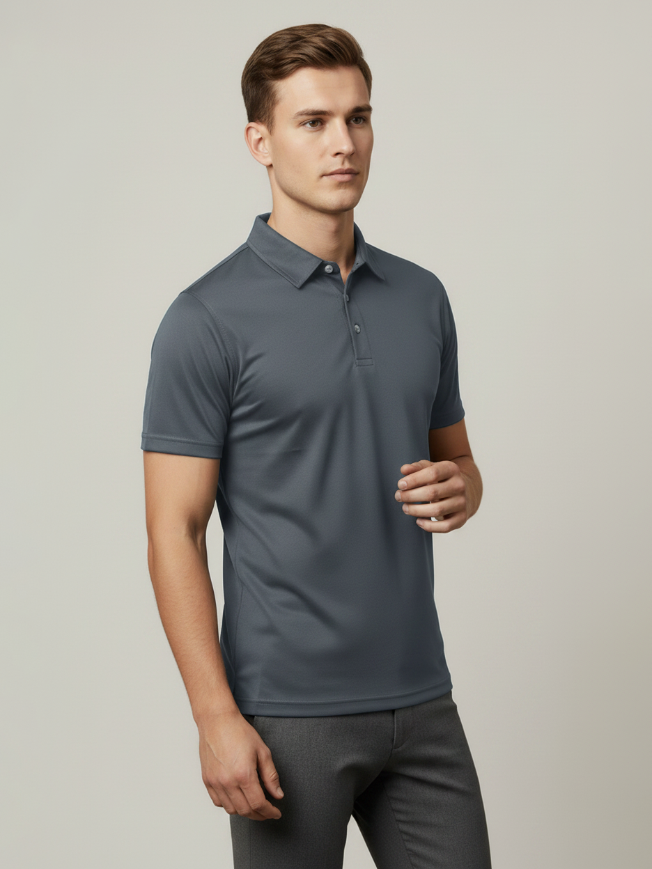 Rawgear Summer Dry Fit Polo Shirt For Men-Grey-BE9893
