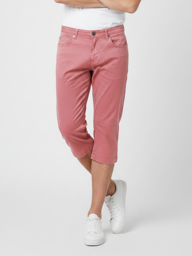 Stylish Cotton 3 Quarter Short For Men-Pink-BE4677