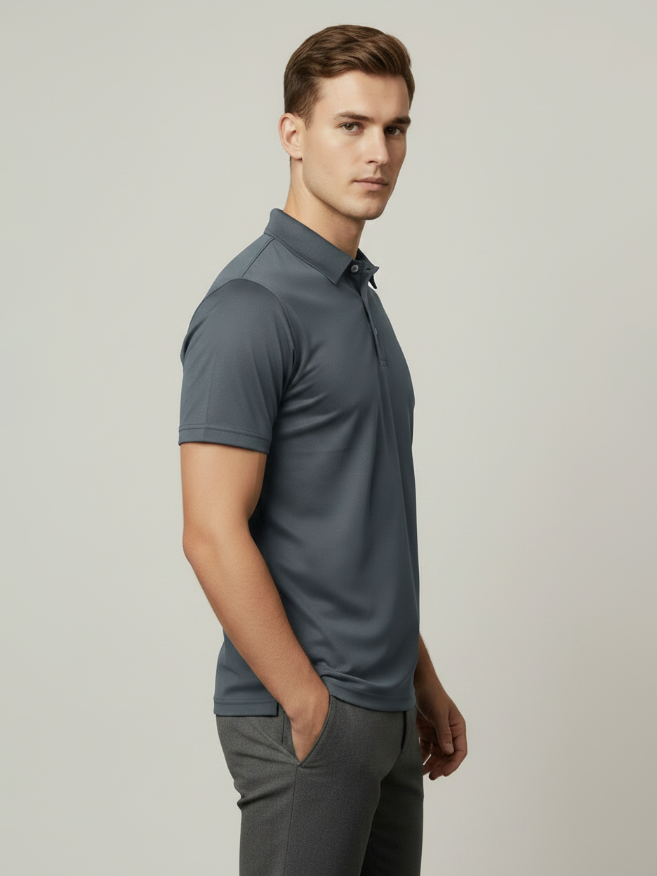 Rawgear Summer Dry Fit Polo Shirt For Men-Grey-BE9893