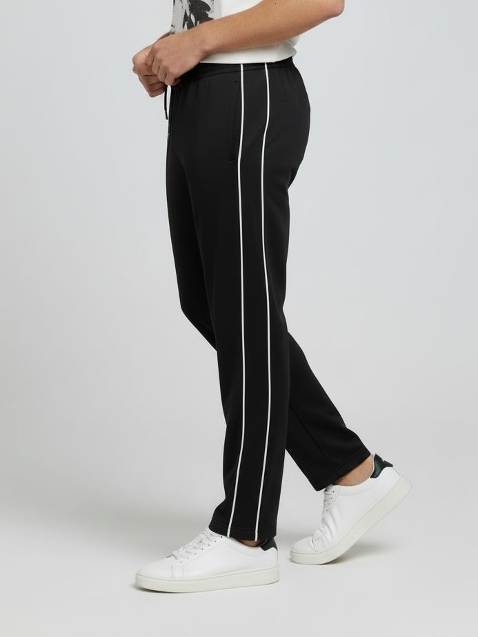 Stylish Regular Fit Summer Trouser For Men-Black-NST01