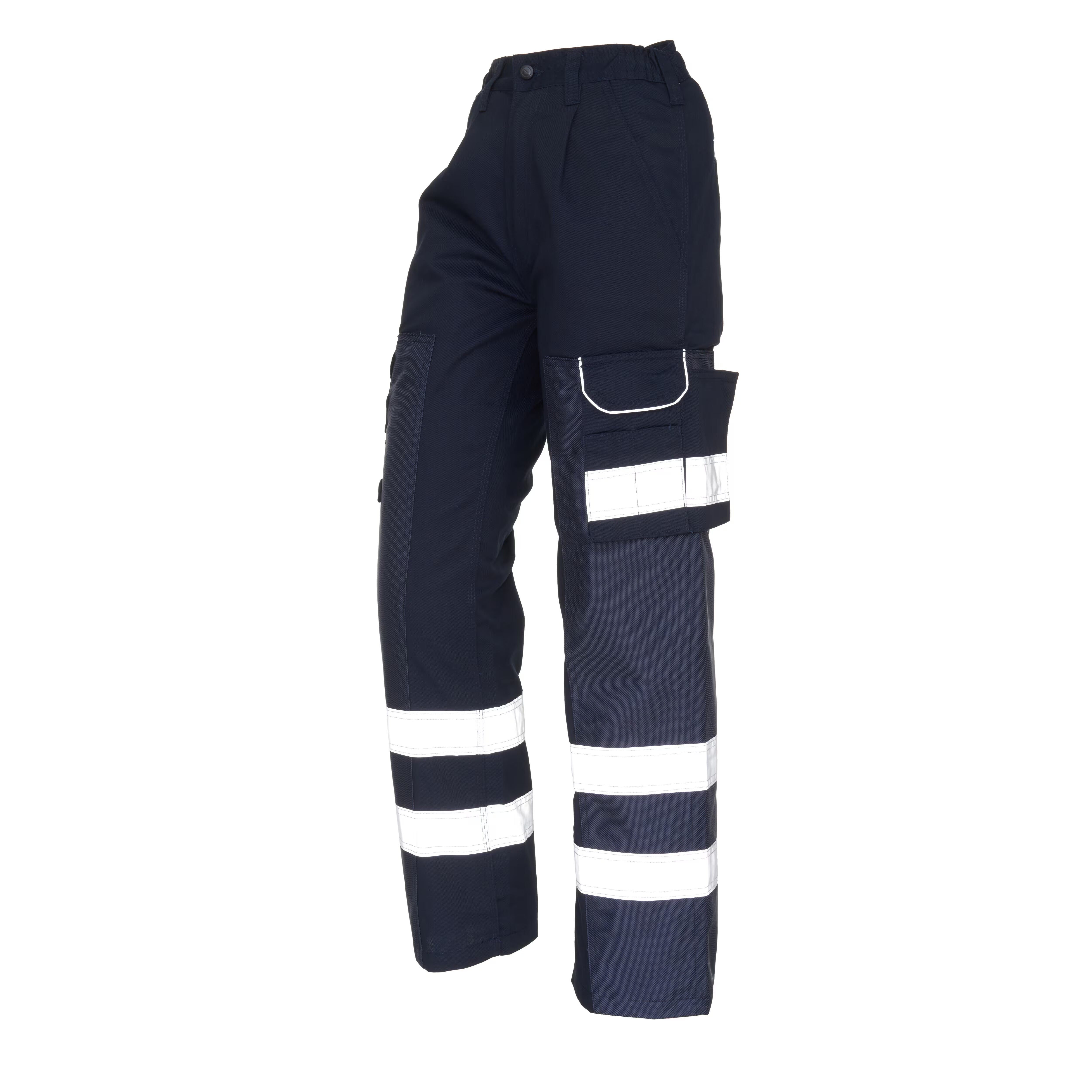Dark Navy Cargo Trouser For Men With Reflectors-BE7447