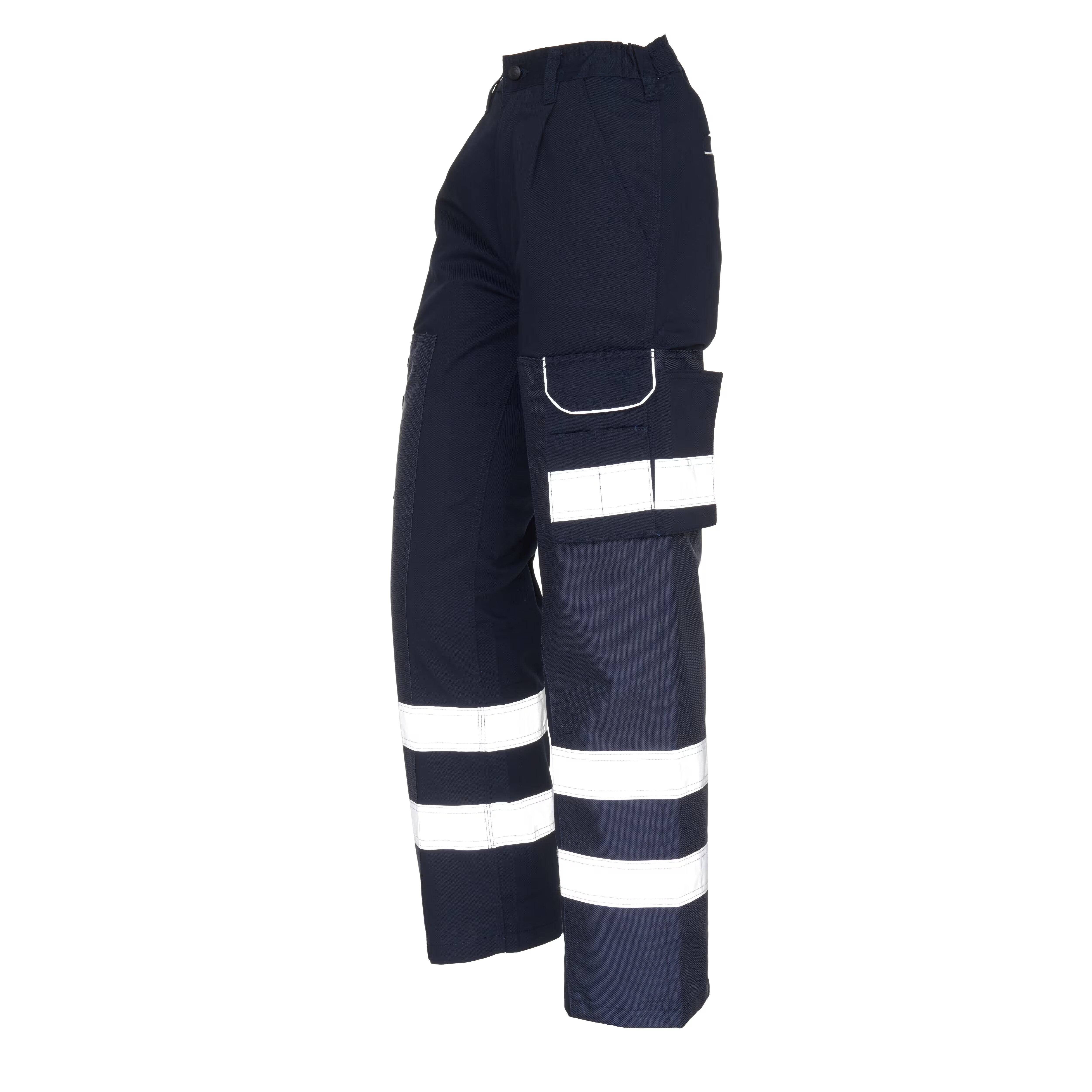 Dark Navy Cargo Trouser For Men With Reflectors-BE7447