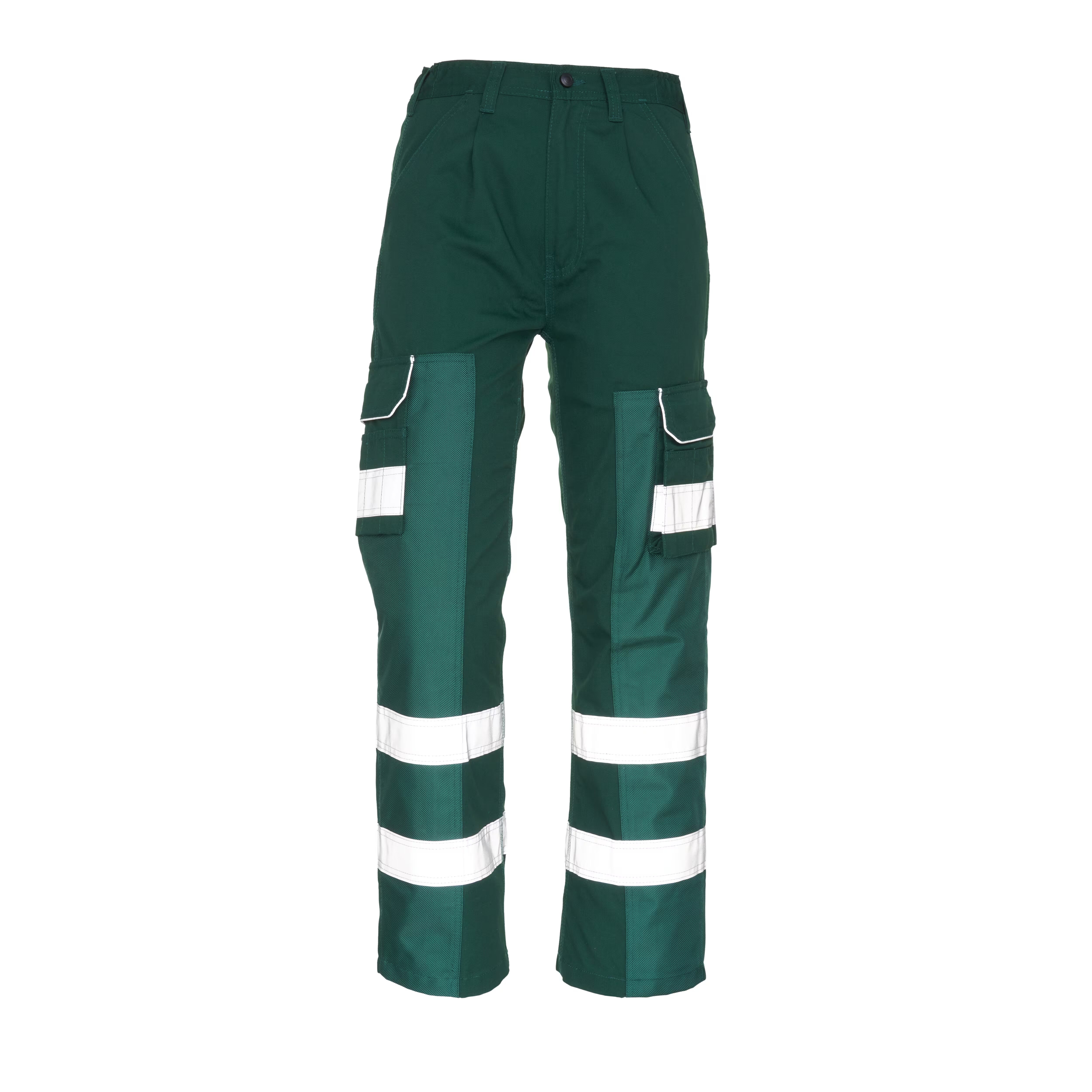 Green Cargo Trouser For Men With Reflectors-BE4360