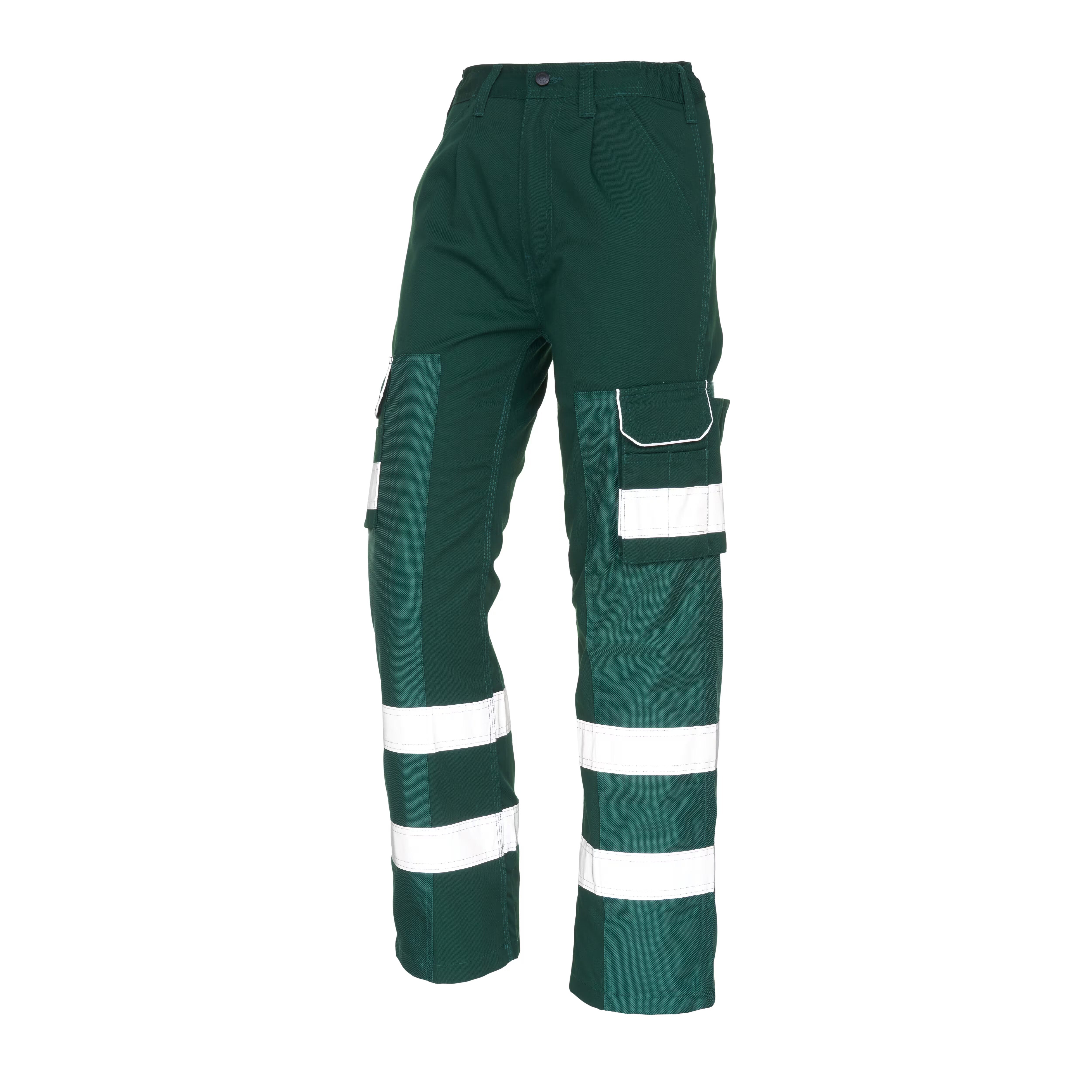 Green Cargo Trouser For Men With Reflectors-BE4360