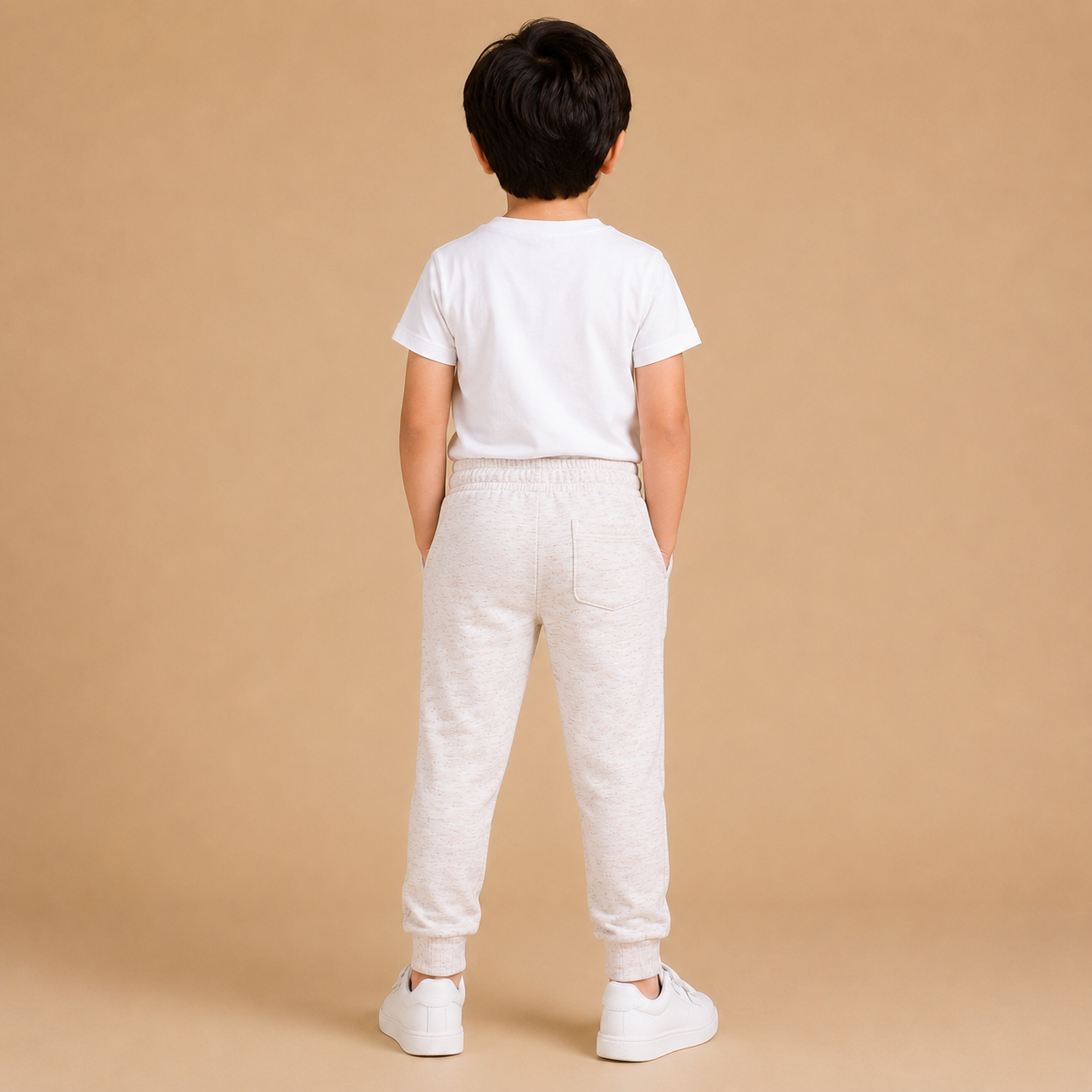 Kids Premium Light Beige Jogger Pants – Soft & Comfortable Casual Trousers nbh67