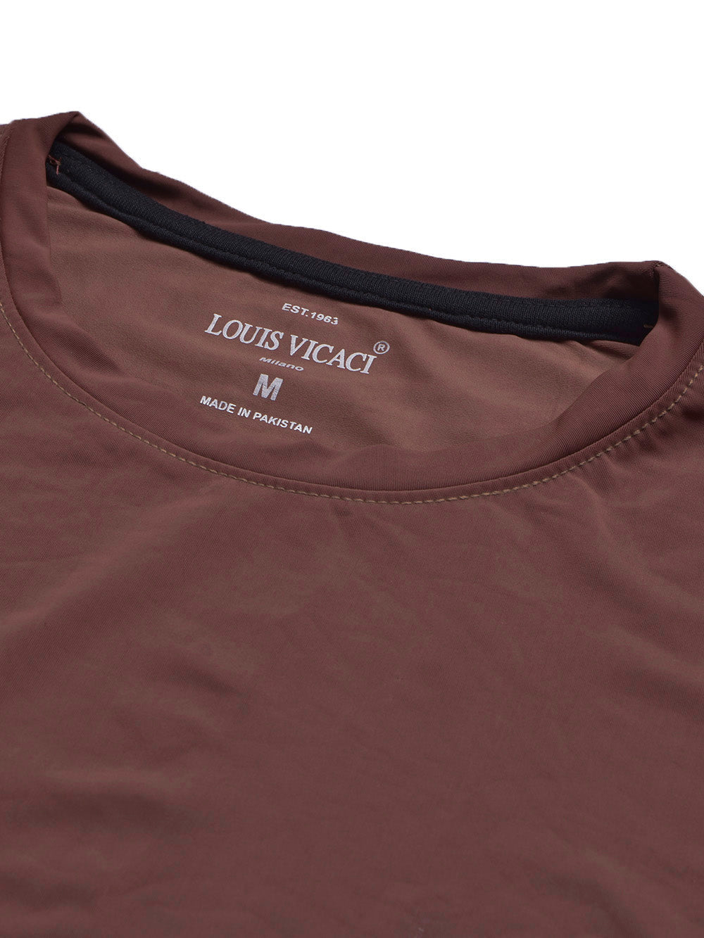 Louis Vicaci Summer Lycra T Shirt For Men-Leather Brown-BE1314/BR13559