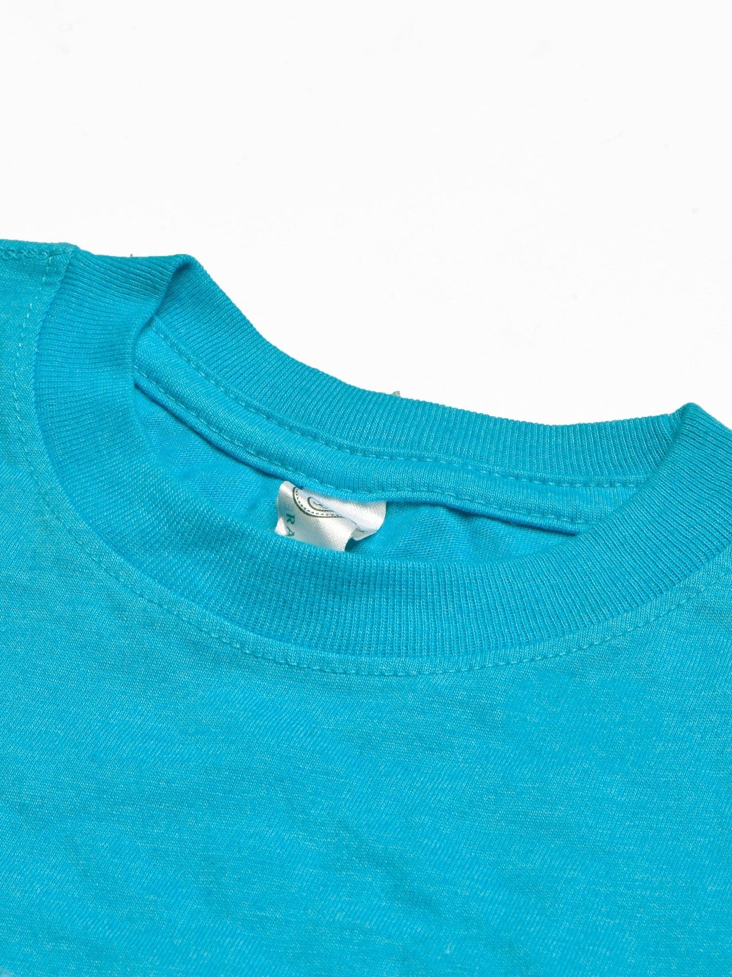 L.A.T Crew Neck Single Jersey Tee Shirt For Kids-Blue Melange-SP2201