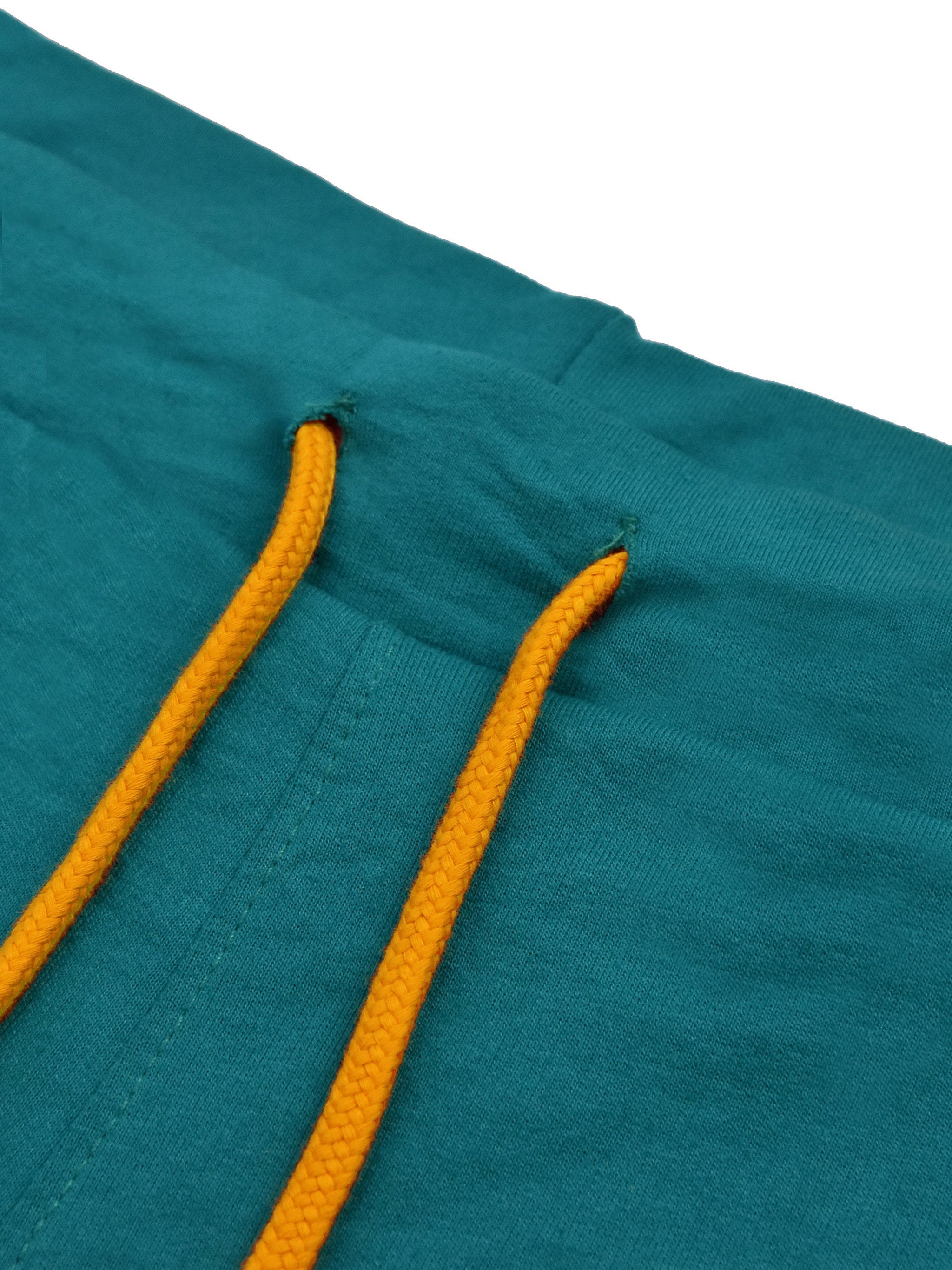 Summer Jersey Slim Fit Bermuda Short For Men-Dark Cyan with Stripes-SP1807/RT2439