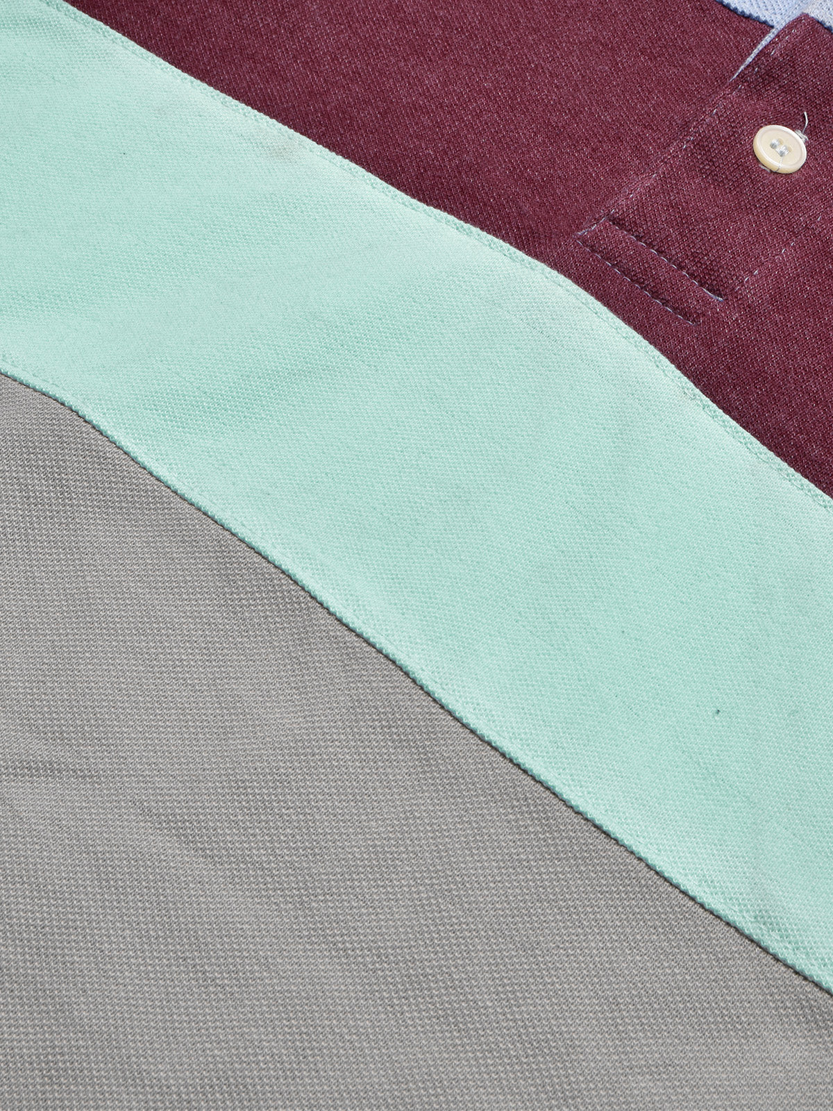 NXT Summer Polo Shirt For Men-Grey with Green & Maroon Stripe-BE710/BR12963