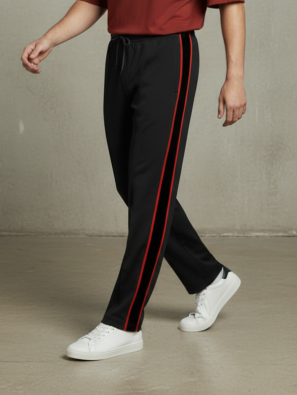 Stylish Regular Fit Summer Trouser For Men-Black-NST44