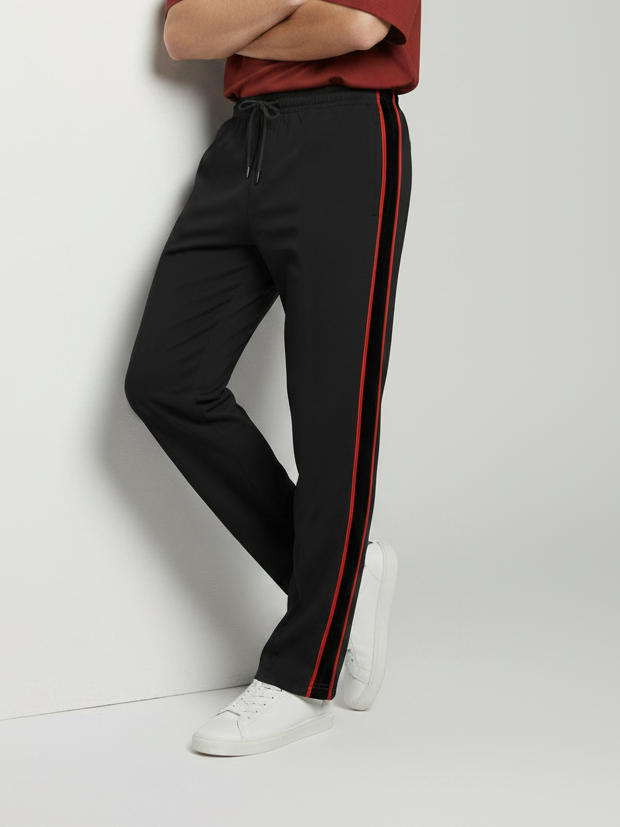 Stylish Regular Fit Summer Trouser For Men-Black-NST44