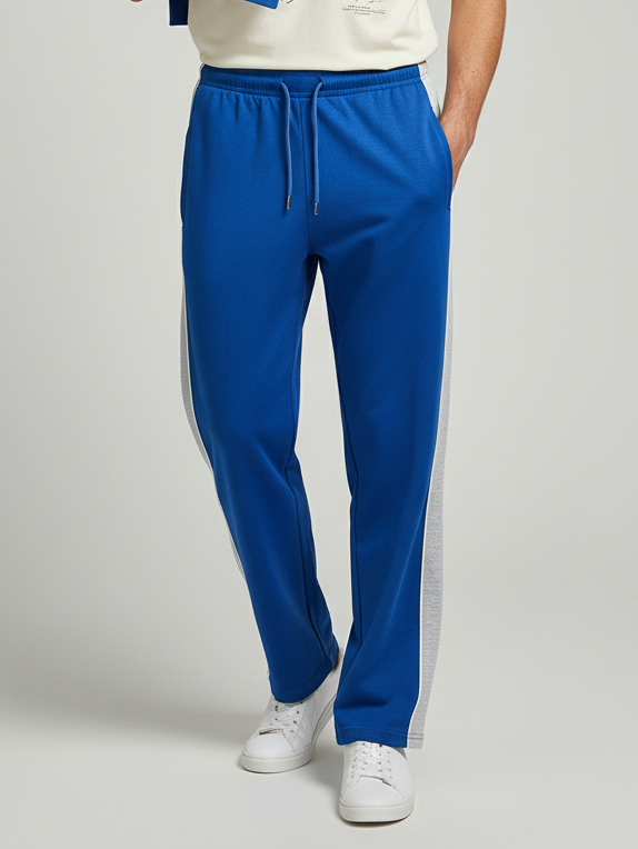 Stylish Regular Fit Single Jersey Summer Trouser For Men-Royal Blue-NST09