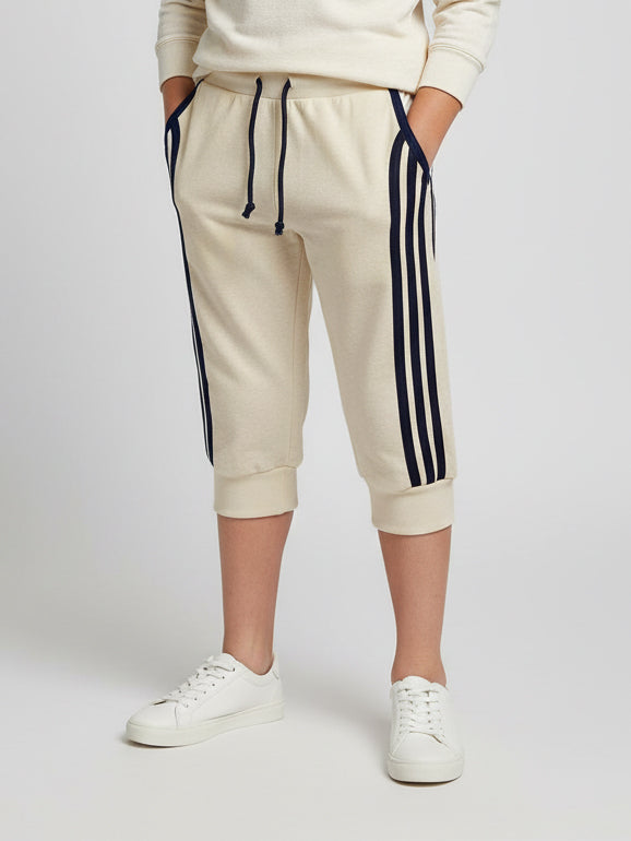 Summer Jersey Slim Fit Short For Kids-Light Wheat-NSK09