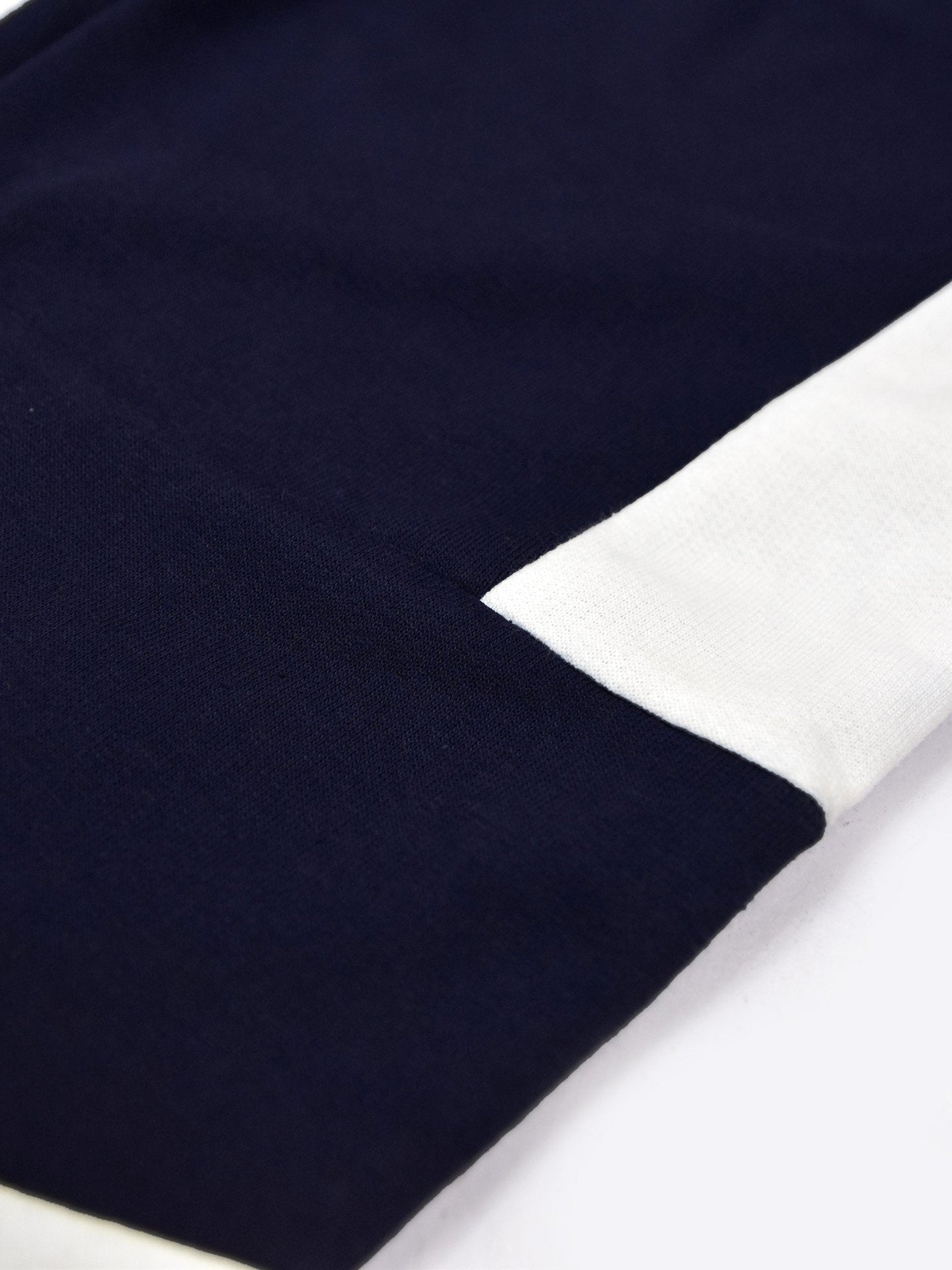 Y.F.K Fleece Jogger Trouser For Kids-Navy with White Panels-BR923