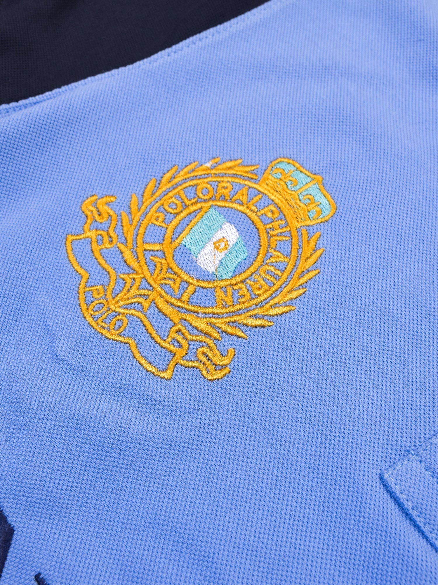 Summer Polo Shirt For Men-Light Blue & Navy-RT780