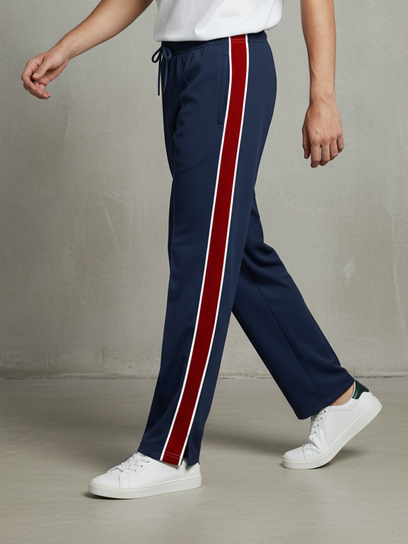Stylish Regular Fit Summer Trouser For Men-Dark Navy-NST43