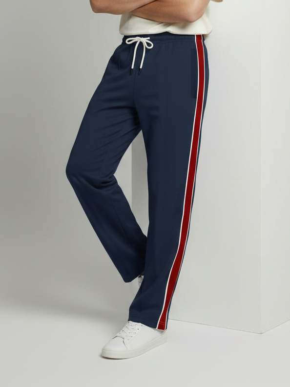 Stylish Regular Fit Summer Trouser For Men-Dark Navy-NST43