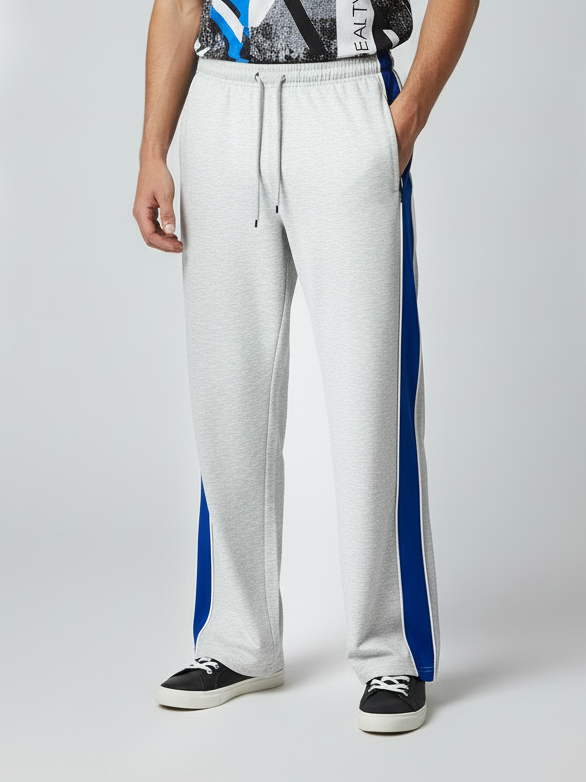 Stylish Regular Fit Single Jersey Summer Trouser For Men-Light Grey melange-NST07