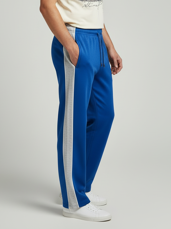 Stylish Regular Fit Single Jersey Summer Trouser For Men-Royal Blue-NST09