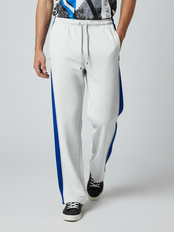 Stylish Regular Fit Single Jersey Summer Trouser For Men-Light Grey melange-NST07