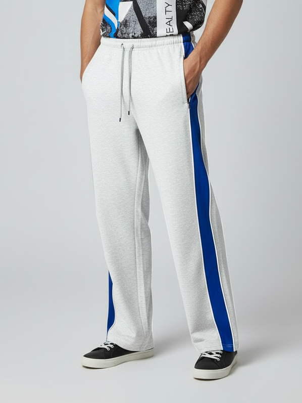 Stylish Regular Fit Single Jersey Summer Trouser For Men-Light Grey melange-NST07