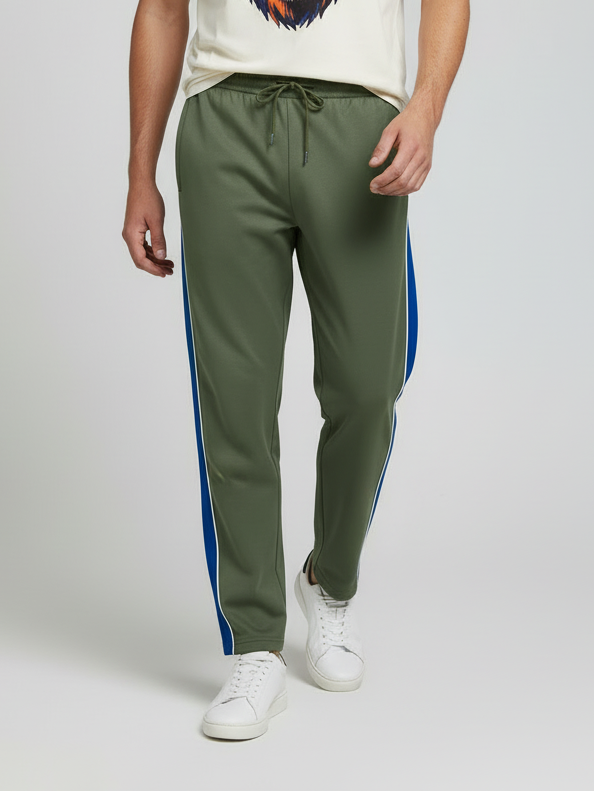 Stylish Regular Fit Single Jersey Summer Trouser For Men-Olive Green-NST02