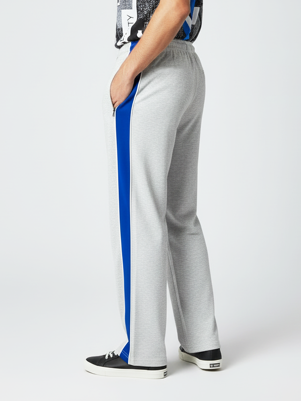 Stylish Regular Fit Single Jersey Summer Trouser For Men-Light Grey melange-NST07